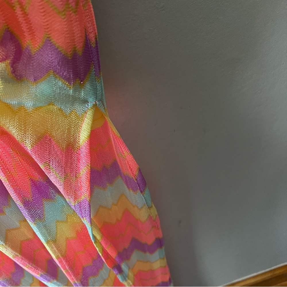 Lilly Pulitzer Inna pastel chevron print gauzy halter dress Size XS - Picture 3 of 12